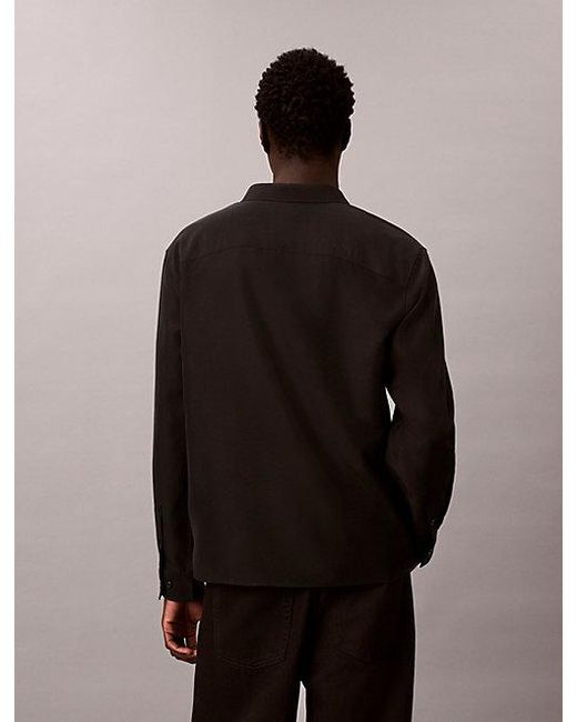 Calvin Klein Black Soft Modal Relaxed Shirt for men