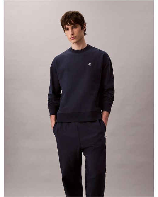 Calvin Klein Blue Calvin Klein Premium Fleece Joggers for men
