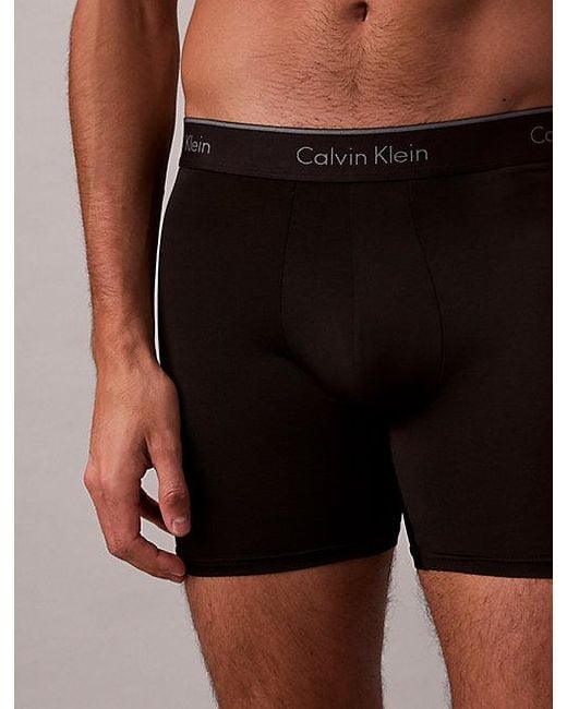 Calvin Klein Black 7 Pack Boxer Briefs Micro Stretch for men