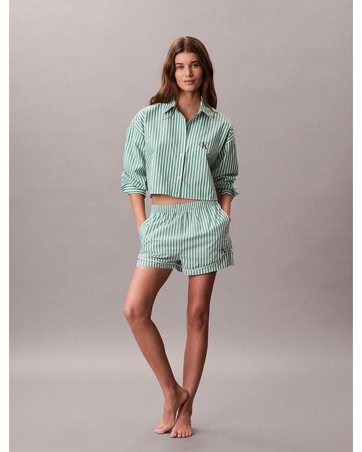 Calvin Klein Green Pyjama Shorts