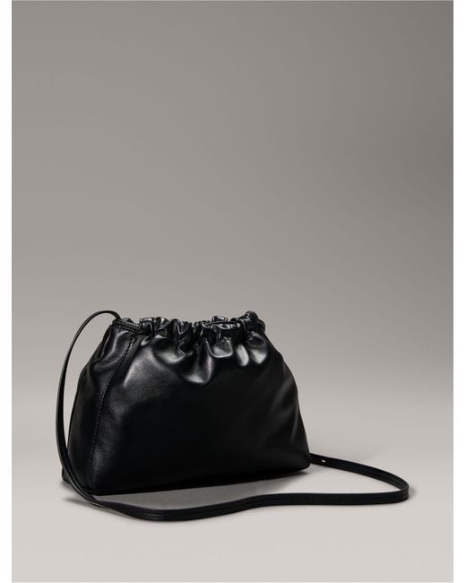 Calvin Klein Black Drawstring Crossbody Bag