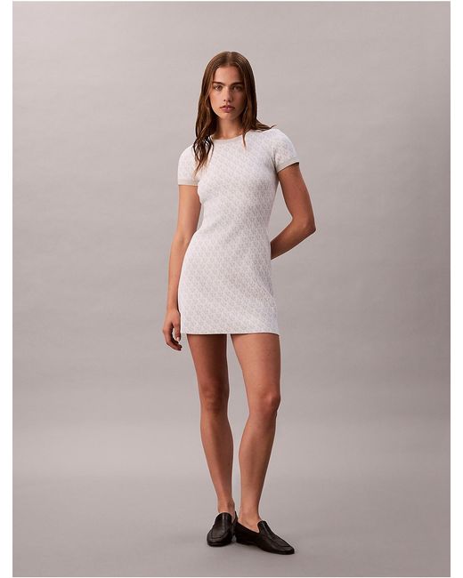 calvin klein knit dresses Tech Knit Logo Dress