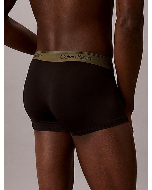 Calvin Klein Gray 3 Pack Low Rise Trunks Micro Stretch for men
