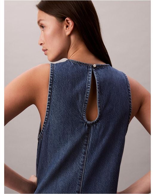 Calvin Klein Blue Calvin Klein Denim Mini Shift Dress