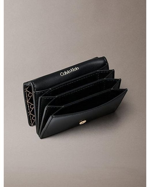 Calvin Klein Gray Monogram Logo Accordion Card Holder