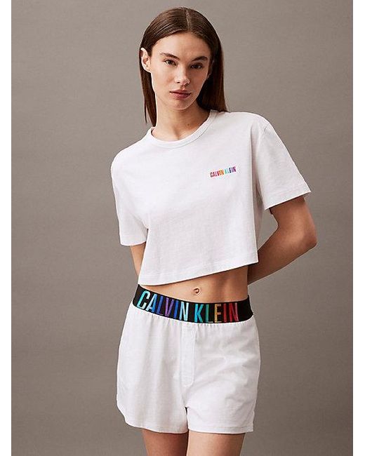 Calvin Klein White Lounge-T-Shirt - Intense Power Pride
