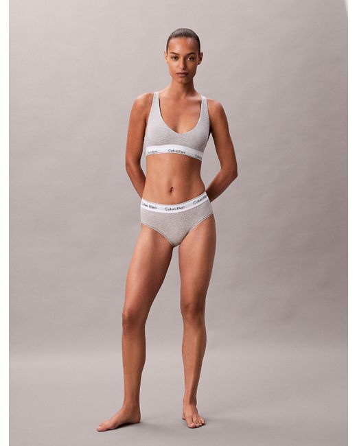 Calvin Klein White Unlined Triangle Bralette