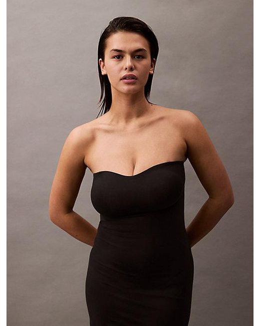 Calvin Klein Black Shapewear Slip Dress Stay Put Stretch