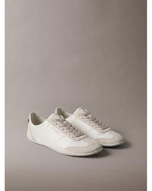 Calvin Klein Gray Satin Hybrid Ballet Trainers