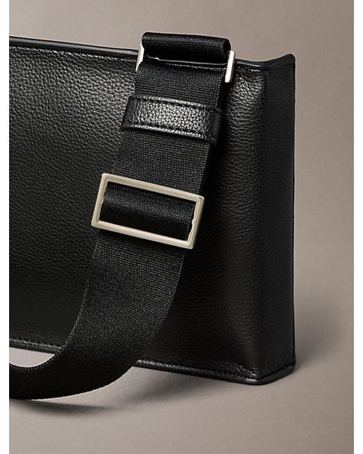Calvin Klein Gray Micro Pebble Sling Bag for men