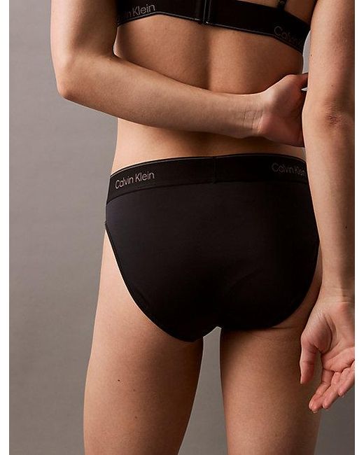 Calvin Klein Brown Bikini Bottoms Modern Logo