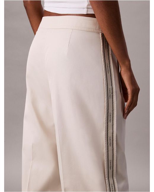 Calvin Klein Multicolor Calvin Klein Cotton Twill Logo Tape Pants