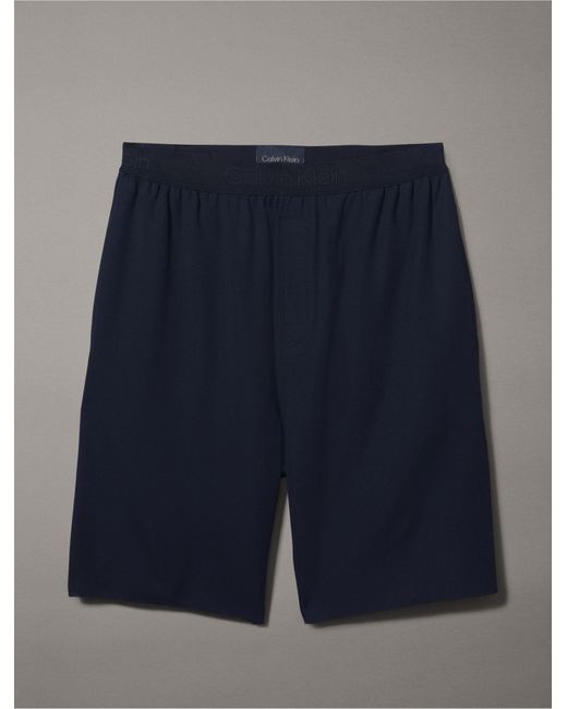 Calvin Klein Blue Ck Black Sleep Shorts for men