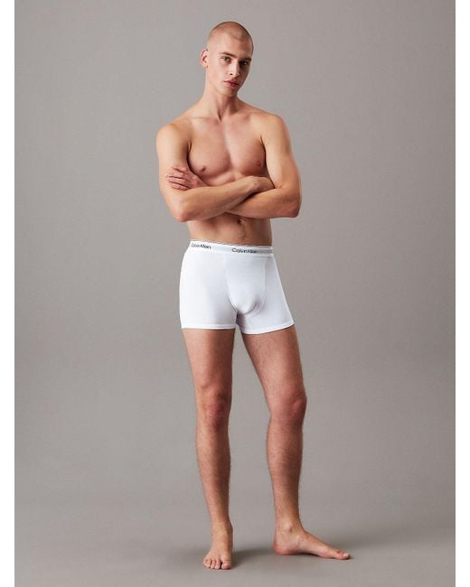 Boxer Aderenti Taglio Relaxed di Calvin Klein in Gray da Uomo