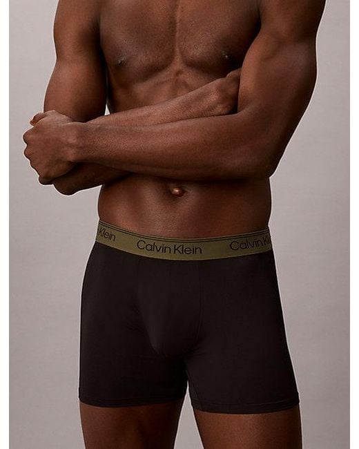 Calvin Klein Black 3 Pack Boxer Briefs Microfibre Stretch for men