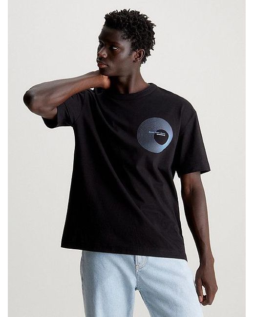 Calvin Klein Relaxed T-shirt Met Grafisch Logo in het Black voor heren