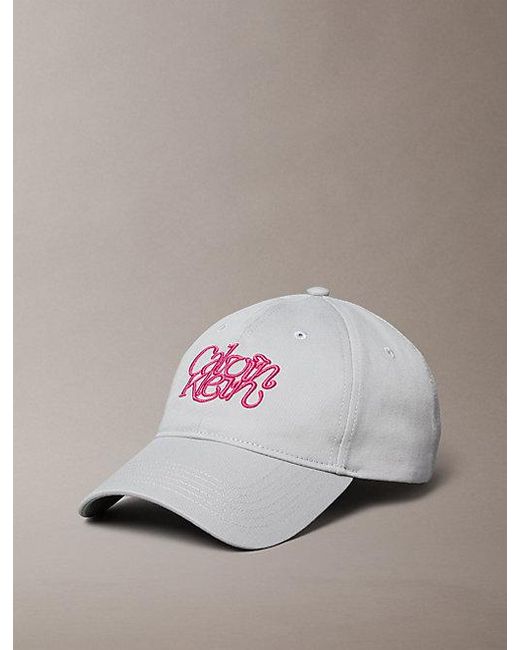 Gorra con logo bordado de sarga de algodón con UV Calvin Klein de color Multicolor