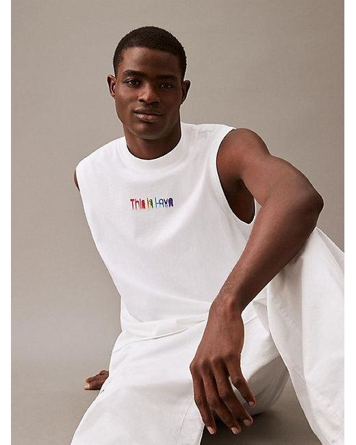 Calvin Klein Lässiges ärmelloses T-Shirt - Pride in Multicolor für Herren