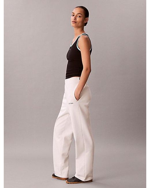 Calvin Klein White Sport French Terry Joggers