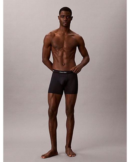 Calvin Klein Blue 3 Pack Boxer Briefs Icon Active Mesh for men