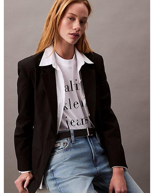 Calvin Klein Relaxed Bootcut Jeans in het Blue
