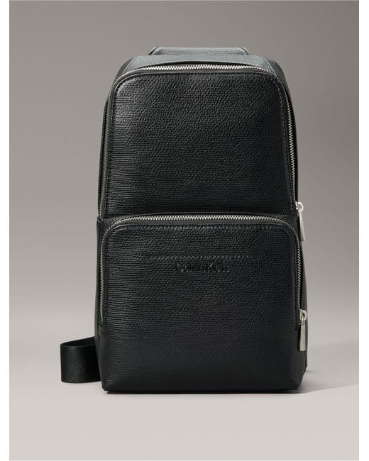 Calvin Klein Black Refined Sling Bag for men