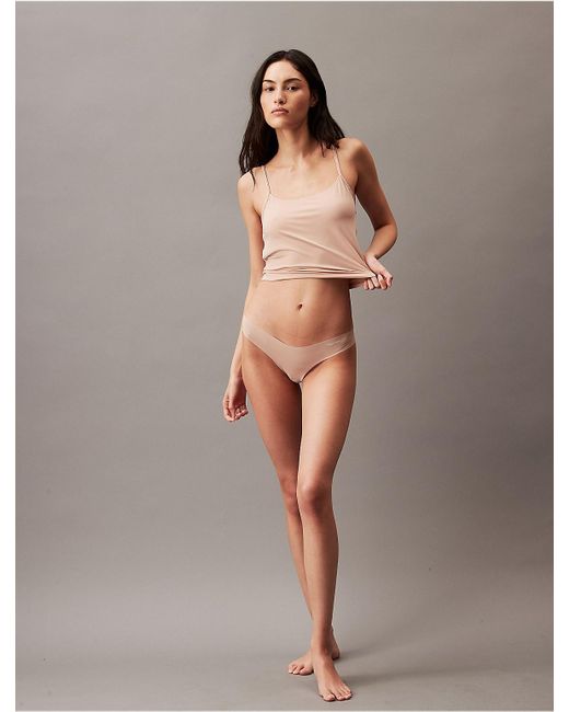 Calvin Klein Brown Invisibles Dipped Thong