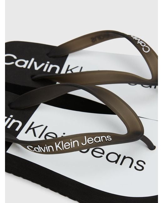 Tongs compensées Calvin Klein en coloris Gray
