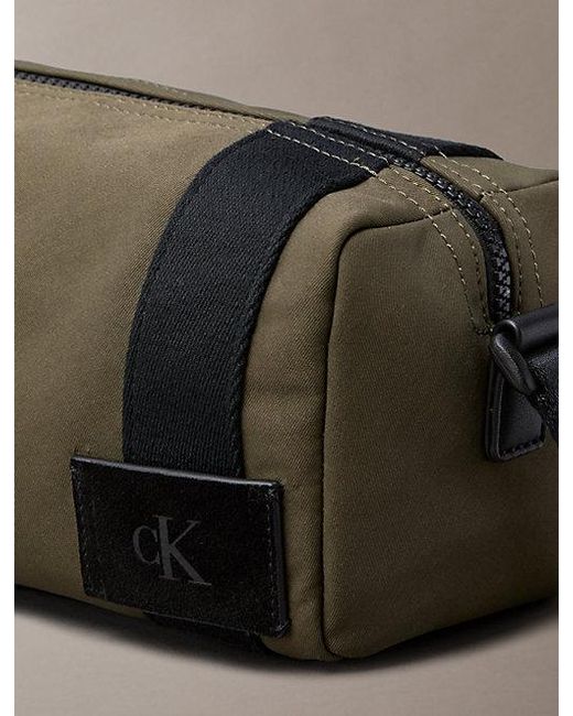 Calvin Klein Green Canvas Camera Bag for men