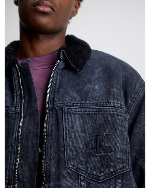 Jeans jacket REGULAR 90S SHERPA DENIM JACKET | Regular Fit CALVIN KLEIN  JEANS | Blue | Gomez.pl/en