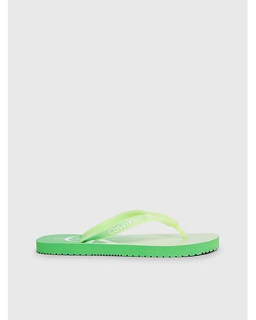 Calvin Klein Green Flip-Flops mit Farbverlauf