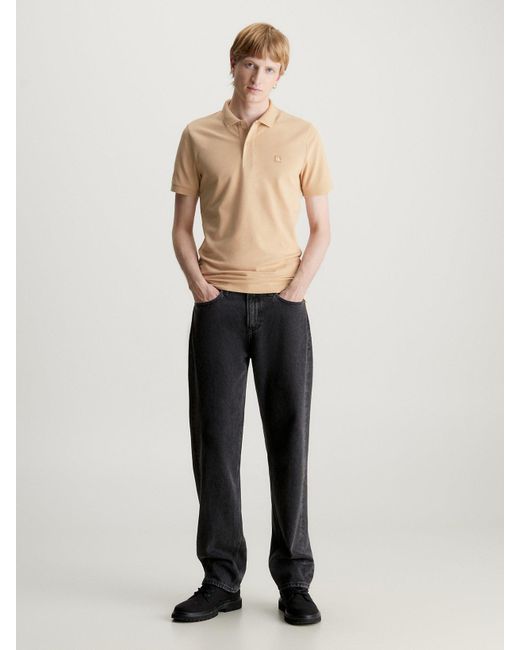 Polo slim en coton élastique Calvin Klein pour homme en coloris Natural
