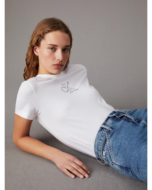 Calvin Klein White Monogram T-shirt