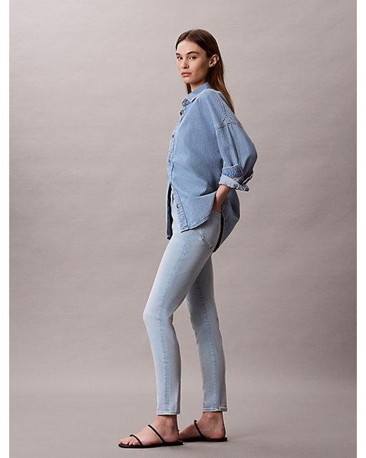 Calvin Klein Blue Jeans High Rise Skinny Jeans