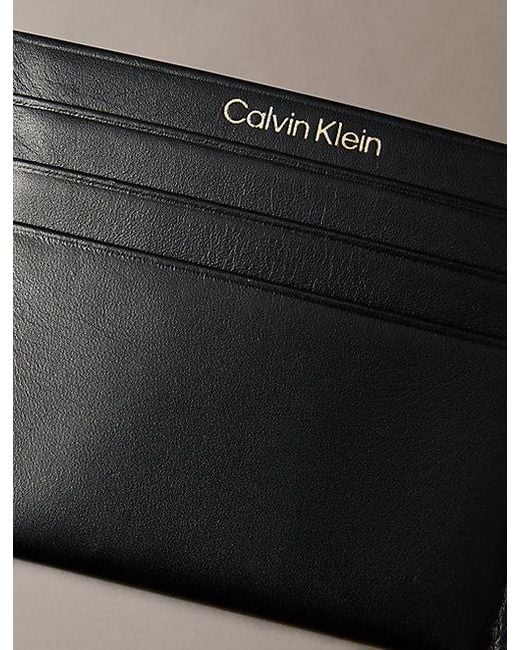 Calvin Klein Black Monogram Hardware Card Holder And Key Fob Set