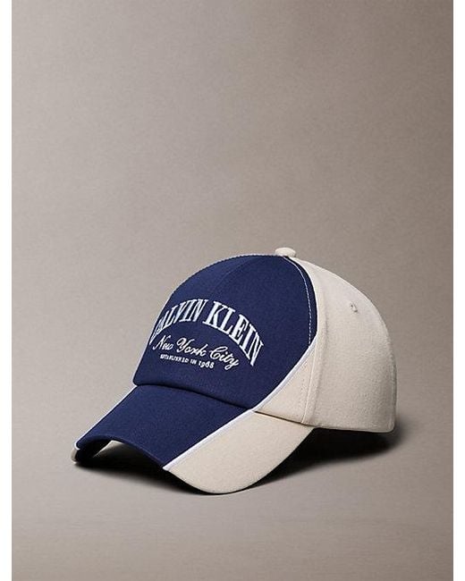 Calvin Klein Blue Heritage Crest Dual Tone Baseball Cap for men