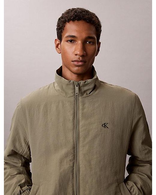 Calvin Klein Natural Jeans Padded Nylon Zip Up Jacket for men