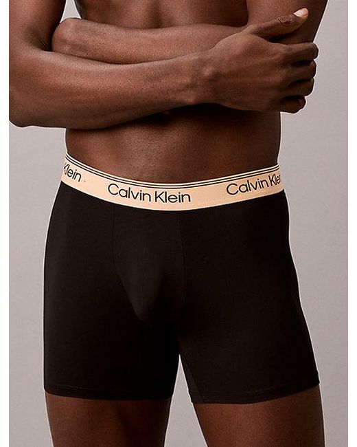 Calvin Klein Black 3 Pack Boxer Briefs for men