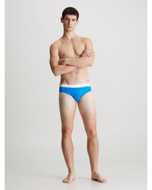 Slip de bain - CK Meta Essentials Calvin Klein pour homme en coloris Blue