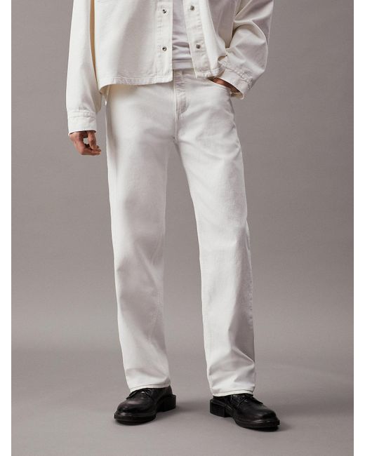 Calvin Klein White 90's Straight Jeans for men