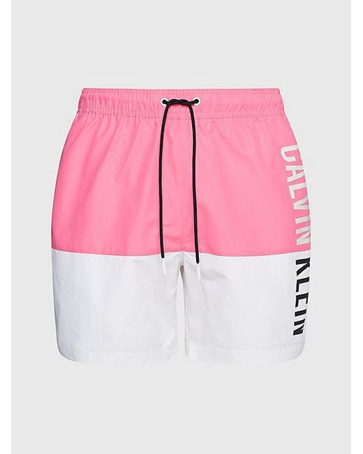 Calvin Klein Medium Badeshorts mit Tunnelzug - Intense Power in Pink für Herren