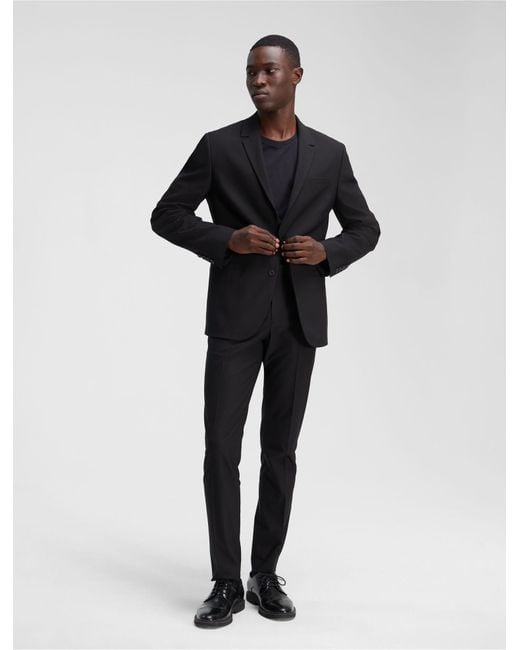 Calvin Klein Stretch Work Blazer in Black for Men Lyst