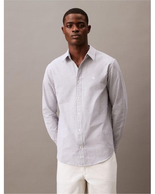 Calvin Klein Natural Stripe Oxford Classic Button-down Shirt for men