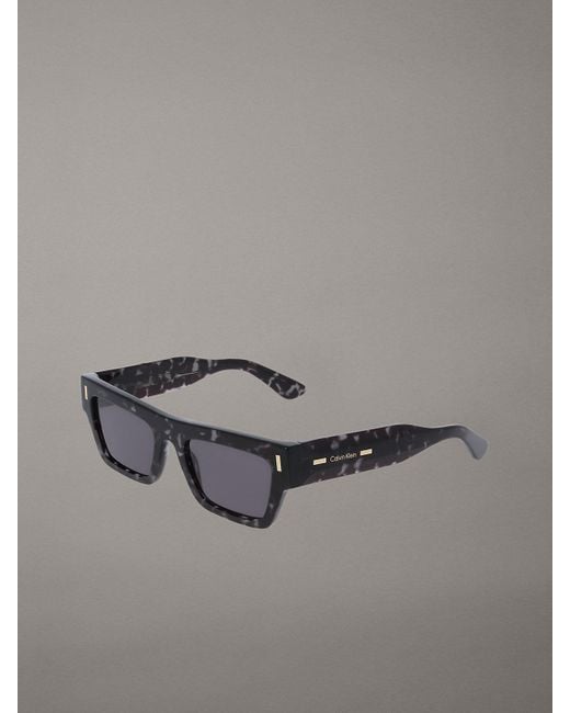 Calvin Klein Gray Modified Rectangle Sunglasses Ck25510S