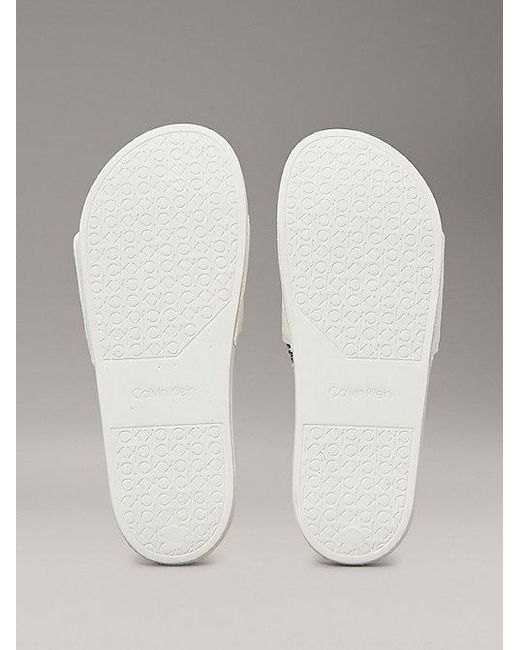 Calvin Klein Slippers Aus Canvas in Metallic für Herren