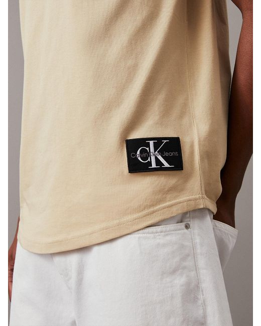 Calvin Klein Natural Cotton Badge T-shirt for men