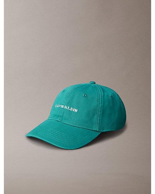 Calvin Klein Blue Embroidered Graphic Logo Cap for men