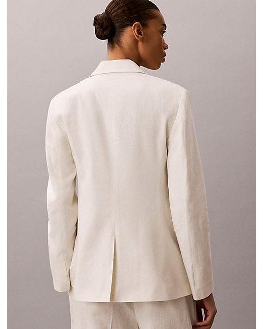 Calvin Klein Natural Linen Blend Blazer