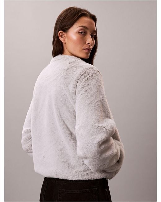 Calvin Klein Multicolor Faux Fur Jacket