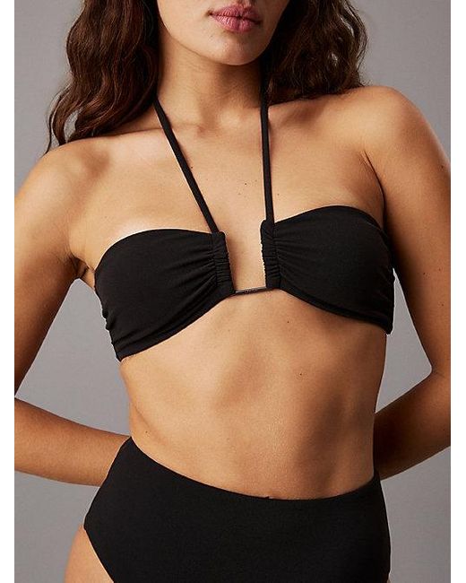 Calvin Klein Bandeau Bikinitop in het Black